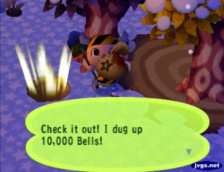 Check it out! I dug up 10,000 bells!