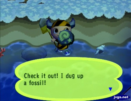 Check it out! I dug up a fossil!