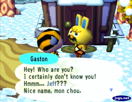 Gaston: Hey! Who are you? I certainly don't know you! Hmmm... Jeff??? Nice name, mon chou.