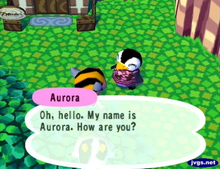 Aurora: Oh, hello. My name is Aurora. How are you?