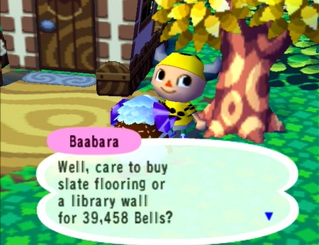 Baabara: Well, care to buy slate flooring or a library wall for 39,458 bells?