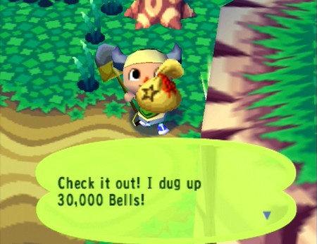 Check it out! I dug up 30,000 bells!