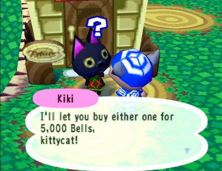 Kiki: I'll let you buy either one for 5,000 bells, kittycat!