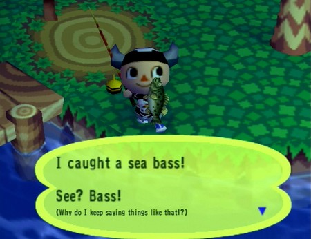 I caught a sea bass! See? Bass! (Why do I keep saying things like that!?)