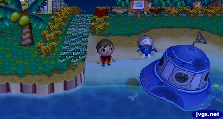 Gulliver's UFO, which crash-landed on the beach.