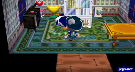 Friga takes her medicine.