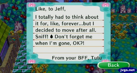 Tutu's goodbye letter.