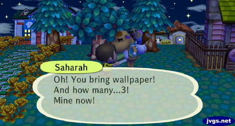 Saharah: Oh! You bring wallpaper! And how many...3! Mine now!