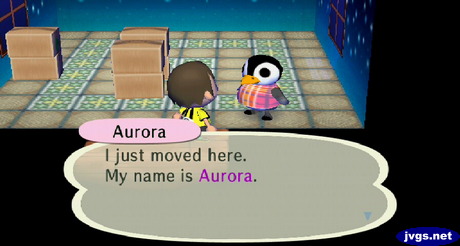 Aurora: I just moved here. My name is Aurora.