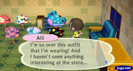 Alli: I'm so over this outfit that I'm wearing! And I haven't seen anything interesting at the store...