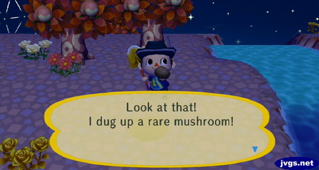 Look at that! I dug up a rare mushroom!
