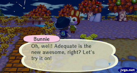 Bunnie: Oh, well! Adequate is the new awesome, right? Let's try it on!