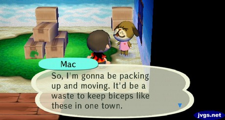 Mac: So, I'm gonna be packing up and moving. It'd be a waste to keep biceps like these in one town.