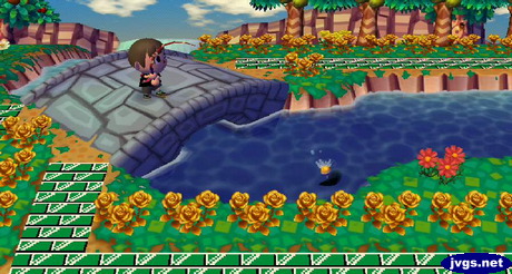 Me catching a large fish in the river from my bridge. The fish turned out to be an arowana.