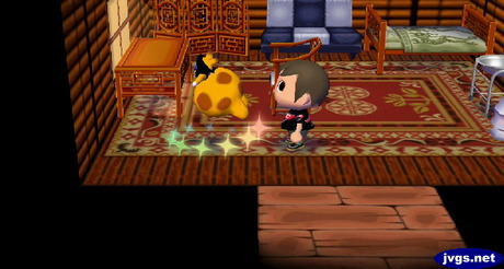 Cousteau flips in the air as he takes his medicine.