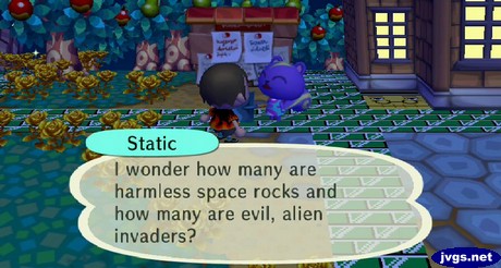 Static: I wonder how many are harmless space rocks and how many are evil, alien invaders?