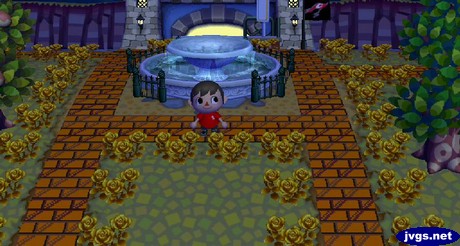 The orange brick path I use each October.