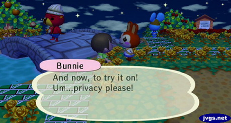 Bunnie: And now, to try it on! Um...privacy please!