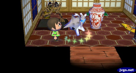 Fang flips upside-down (with his mouth open) as he takes some cold medicine.