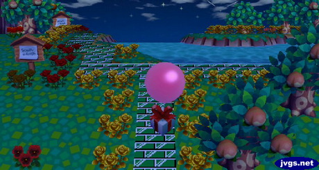 A pink balloon present. I was hiding my character behind it.