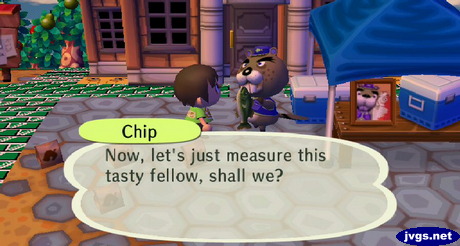 Chip: Now, let's just measure this tasty fellow, shall we?
