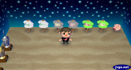 The New Year's shirts from 2009-2015 (back view).