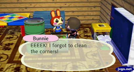 Bunnie: EEEEK! I forgot to clean the corners!
