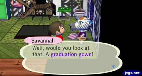 Savannah: Well, would you look at that! A graduation gown!