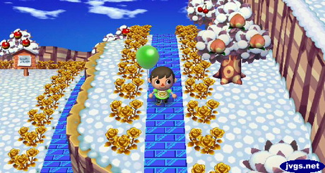 Walking along a cliff path while holding my green balloon.