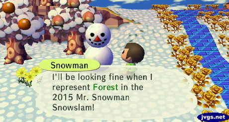 Snowman: I'll be looking fine when I represent Forest in the 2015 Mr. Snowman Snowslam!