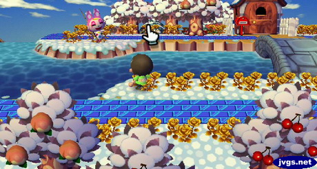 Waving to Chrissy from across the river.