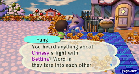 Fang: You heard anything about Chrissy's fight with Bettina? Word is they tore into each other.