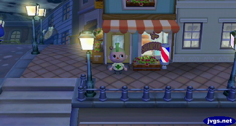 Me wearing a club shirt and a green mohawk. This is my Mohawk McClover character.