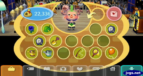 Me eating a chocolate heart in Animal Crossing: City Folk.