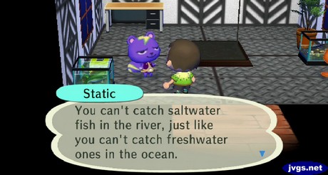 Static: You can't catch saltwater fish in the river, just like you can't catch freshwater ones in the ocean.