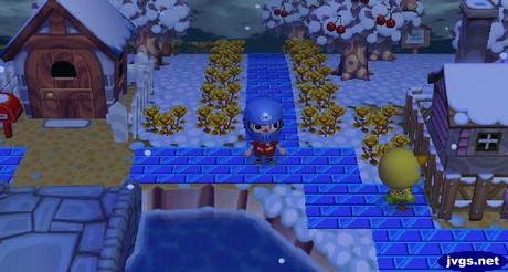My blue ice brick paths.