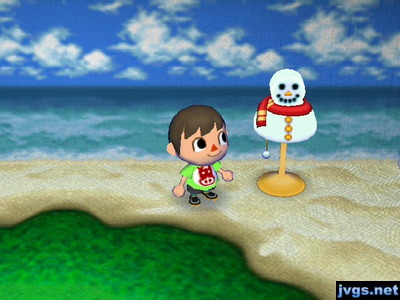 A snowman lamp I got in the mail from a snowman I built.