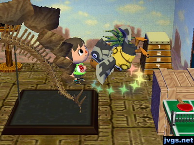 Avery flips as he takes his medicine, appearing to fly.