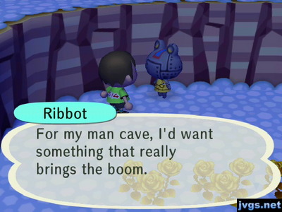 Ribbot: For my man cave, I'd want something that really brings the boom.