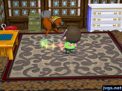 Elmer flips upside down as he takes some medicine.