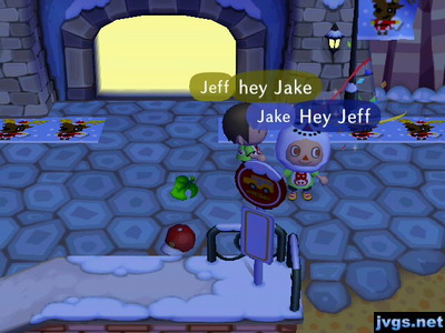 Dropping off some items for Jake in his town.