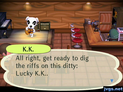 K.K.: All right, get ready to dig the riffs on this ditty: Lucky K.K..