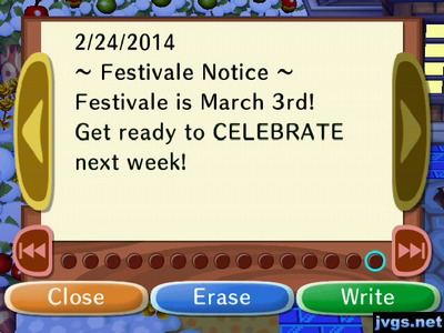 ~Festivale Notice~ Festivale is March 3rd! Get ready to CELEBRATE next week!