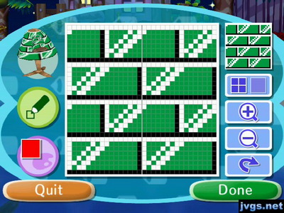 A close-up look at my green brick path pattern, so that you can make it yourself!