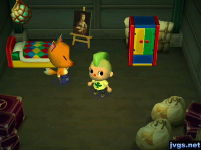 Crazy Redd's shop, with a kiddie bed and a kiddie bureau on sale.