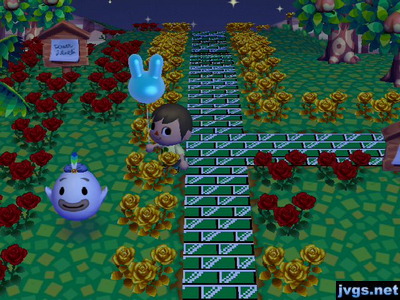 Walking towards Wisp, the ghost.