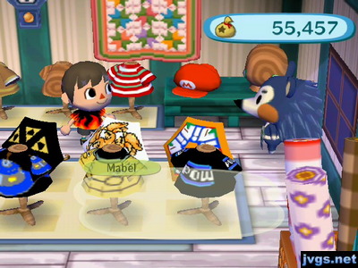 Mabel's semi-transparent speech bubble in Able Sisters.