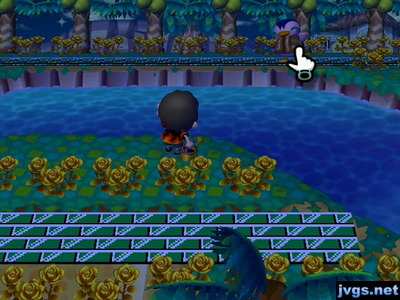 Waving to Friga from across the river.