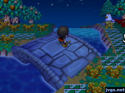 Standing on the bridge and waving to Goose.