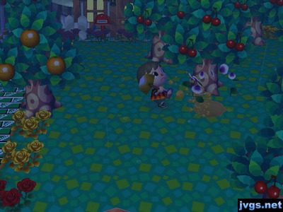 Me using my shovel to dig up some flowers, destroying them in the process.